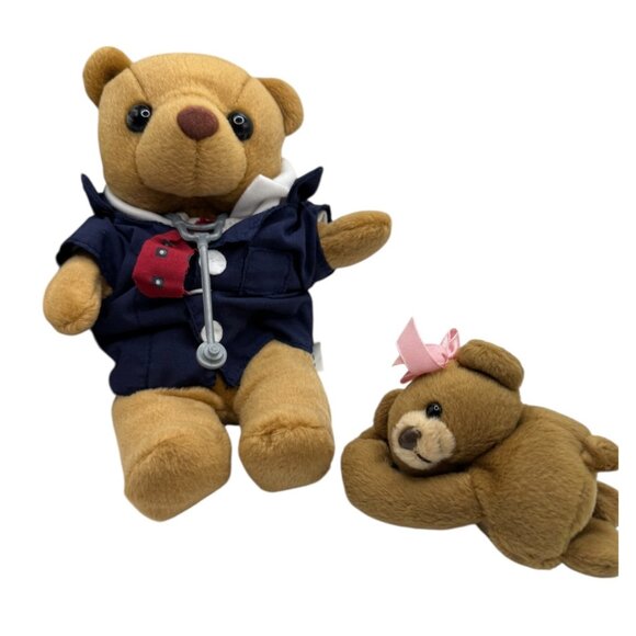 American Medical Association Teddy Bear Set With Doctor Outfit & Baby Bear Plush - Picture 2 of 8